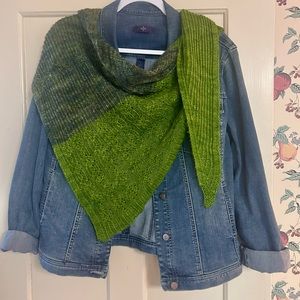 Hand knit shawl